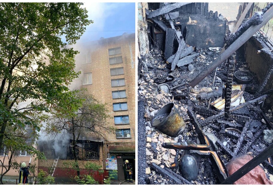 Пожар в Киеве - мужчина курил на балконе и спалил 10 квартир - фото - фото 1