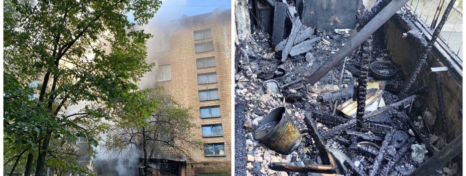 Бросил окурок на пол: киевлянин курил на балконе и спалил 10 квартир (фото)