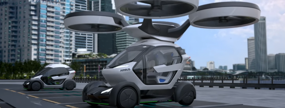 Концепт гибрида автомобиля и квадрокоптера для использования в городе