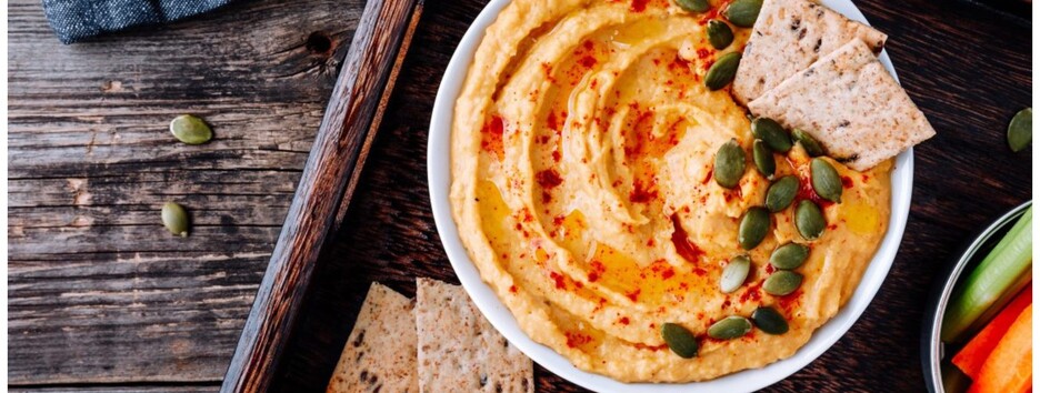 Быстрая и питательная закуска: рецепт хумуса из тыквы