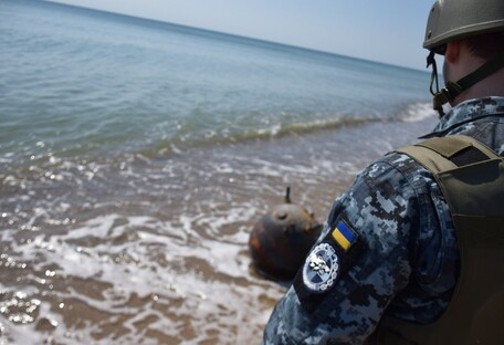 В Одесской области к берегу прибило противокорабельную мину РФ