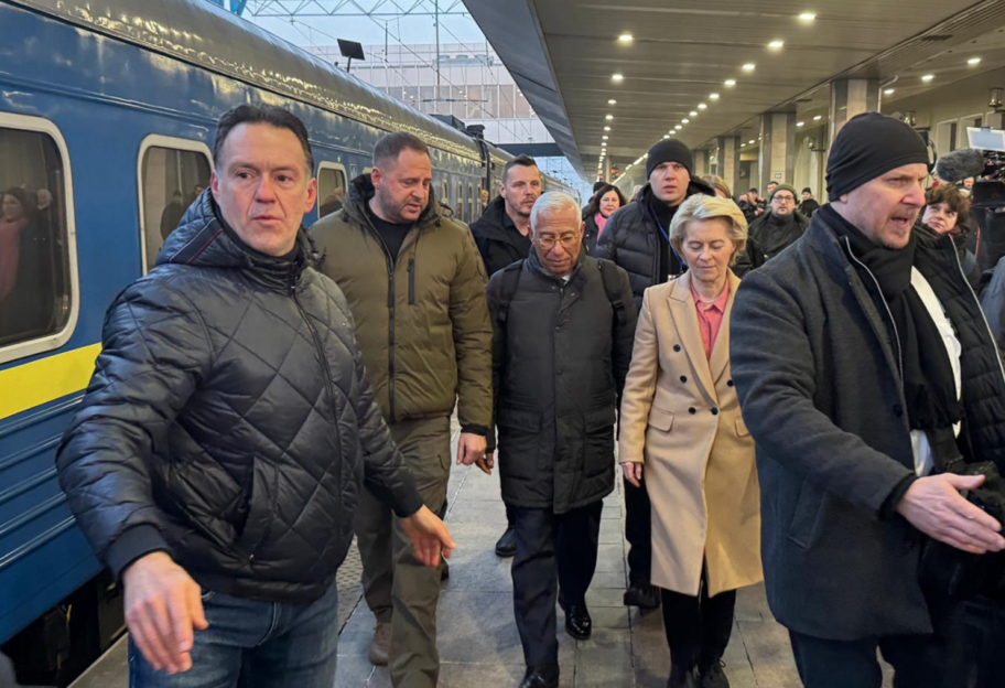 Фон дер Ляєн, Кошта, Трюдо та інші лідери прибули до Києва у третю річницю вторгнення - фото 1