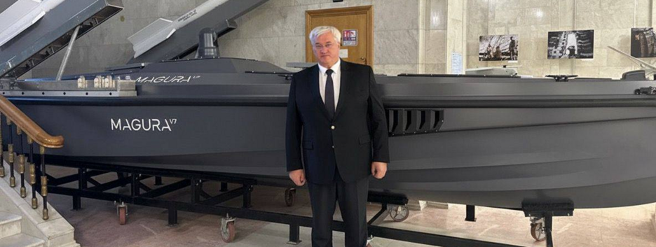 Иностранцев в МИД будет встречать украинский морской дрон 