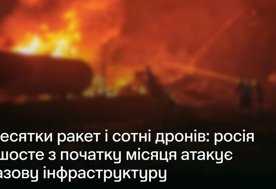 росія вже вшосте за місяць атакувала газову інфраструктуру України — голова правління 