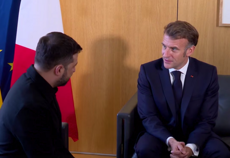 Зеленский встретился с Макроном накануне 