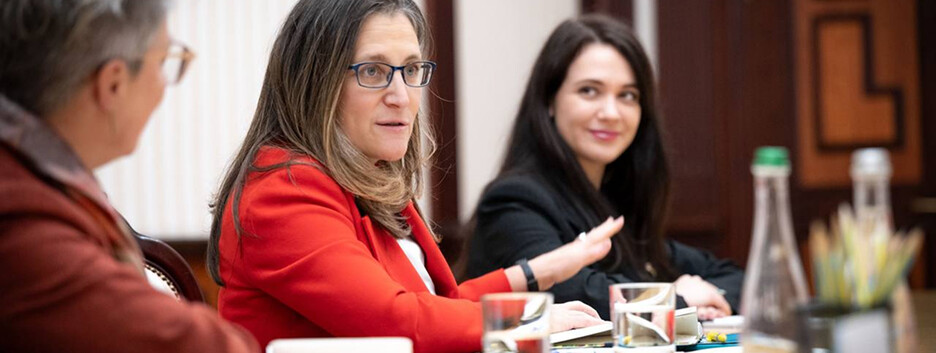 Спецпредставитель Канады по восстановлению Украины Христя Фриланд прибыла в Украину