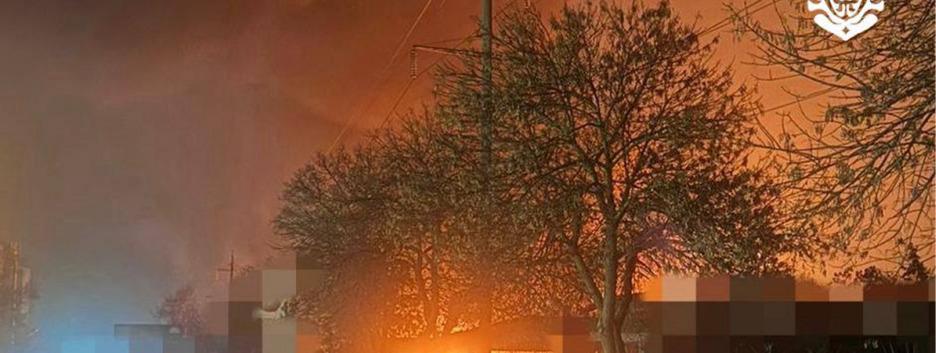 Ночная атака БпЛА повлекла за собой пожары на энергообъектах, обошлось без пострадавших