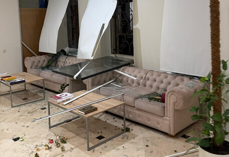 В МИДе показали здание поврежденного здания Посольства Катара (фото, видео)