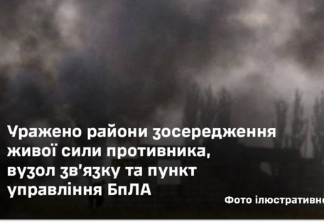 ЗСУ уразили райони зосередження живої сили противника, вузол зв’язку та пункт управління БпЛА