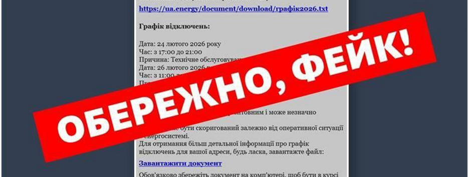 В "Укренерго" попередили про розсилку шахрайських листів про "графіки відключень"
