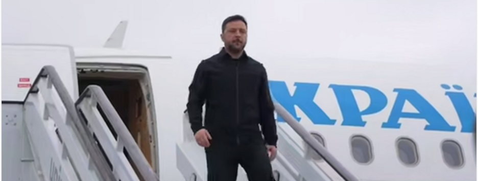 Зеленский прибыл в Лондон (видео)