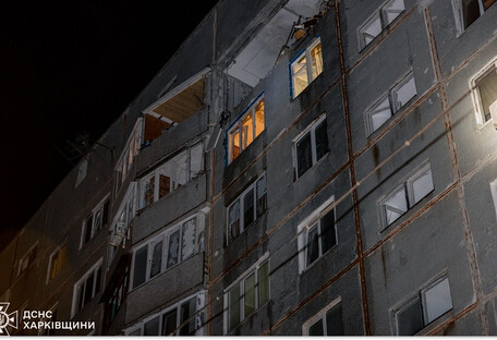 В Харькове дрон попал в девятиэтажку: есть пострадавшие