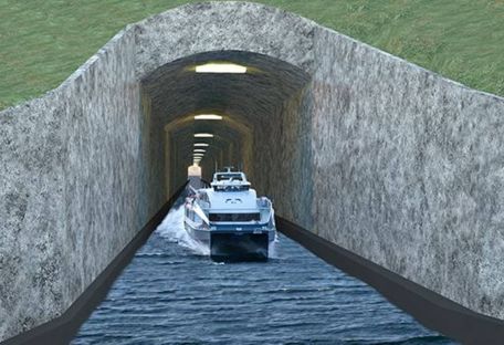 Норвегия планирует построить первый в мире судоходный тоннель