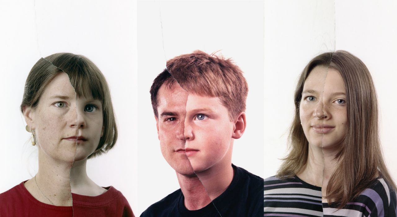 Схожесть на лицо: фотограф соединил снимки детей и родителей
