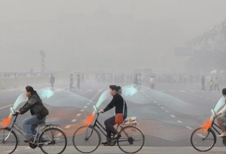 Воздух Пекина предложили очистить с помощью велосипедов