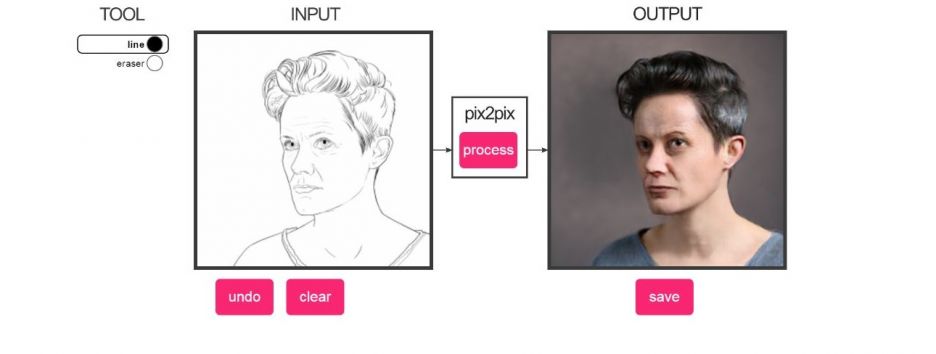 Рix2pix представили нейросеть, которая рисует жутких фотороботов