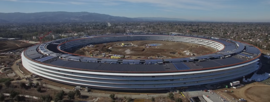 В сети появилось видео почти готового нового кампуса Apple