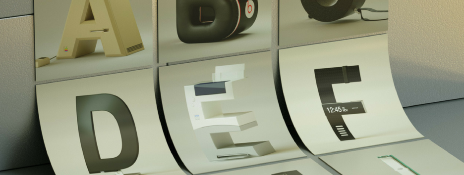 Дизайнер превратил известные гаджеты в алфавит