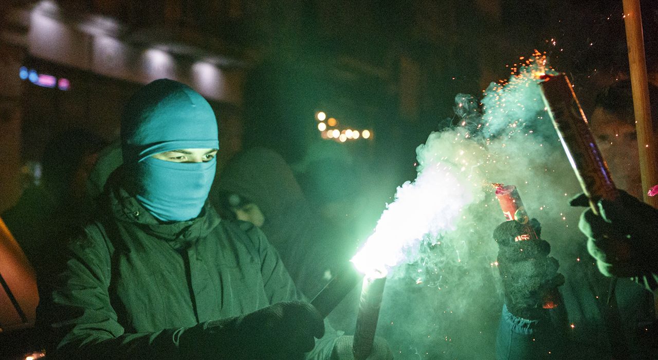 Как в Киеве националисты под представительством ЕС протестовали