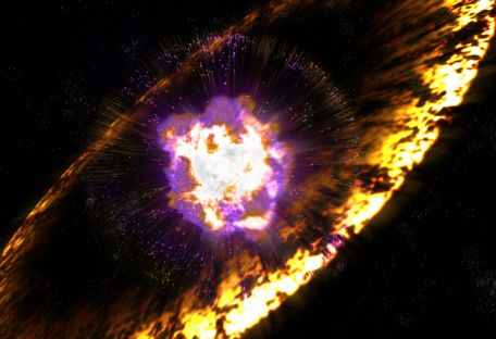 Процесс взрыва сверхновой звезды: видео