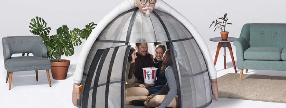 KFC представили палатку, которая блокирует интернет