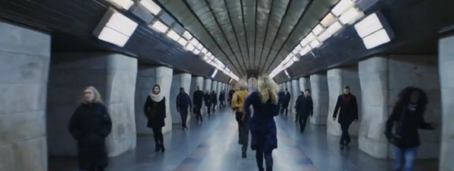 В киевском метро сняли рекламу для британской компании Trainline