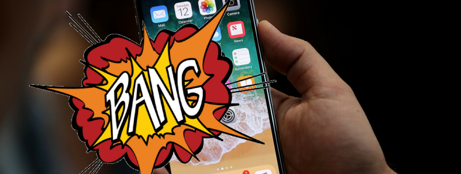 Мужчина раскусил батарею iPhone, и она взорвалась (видео)