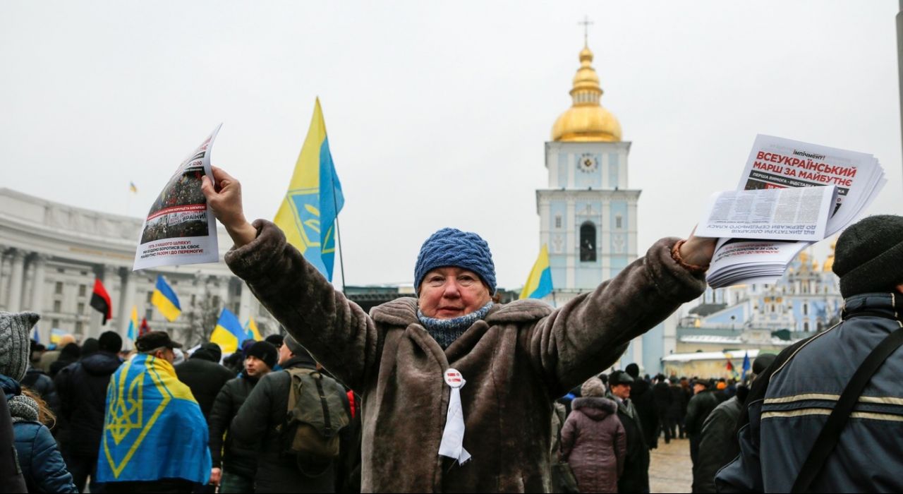 Как в Киеве без Миши проводили марш за отставку Порошенко (фото)