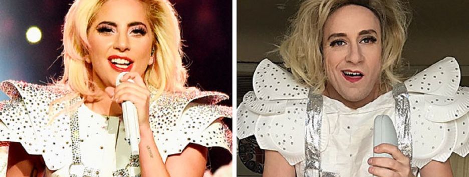 Актер Том Ленк копирует наряды знаменитостей из подручных материалов