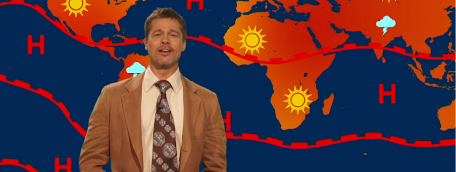 Брэд Питт в новом скетче превратился в метеоролога