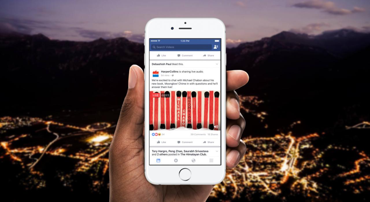 Аудиотрансляции в режиме реального времени с Facebook Live Audio