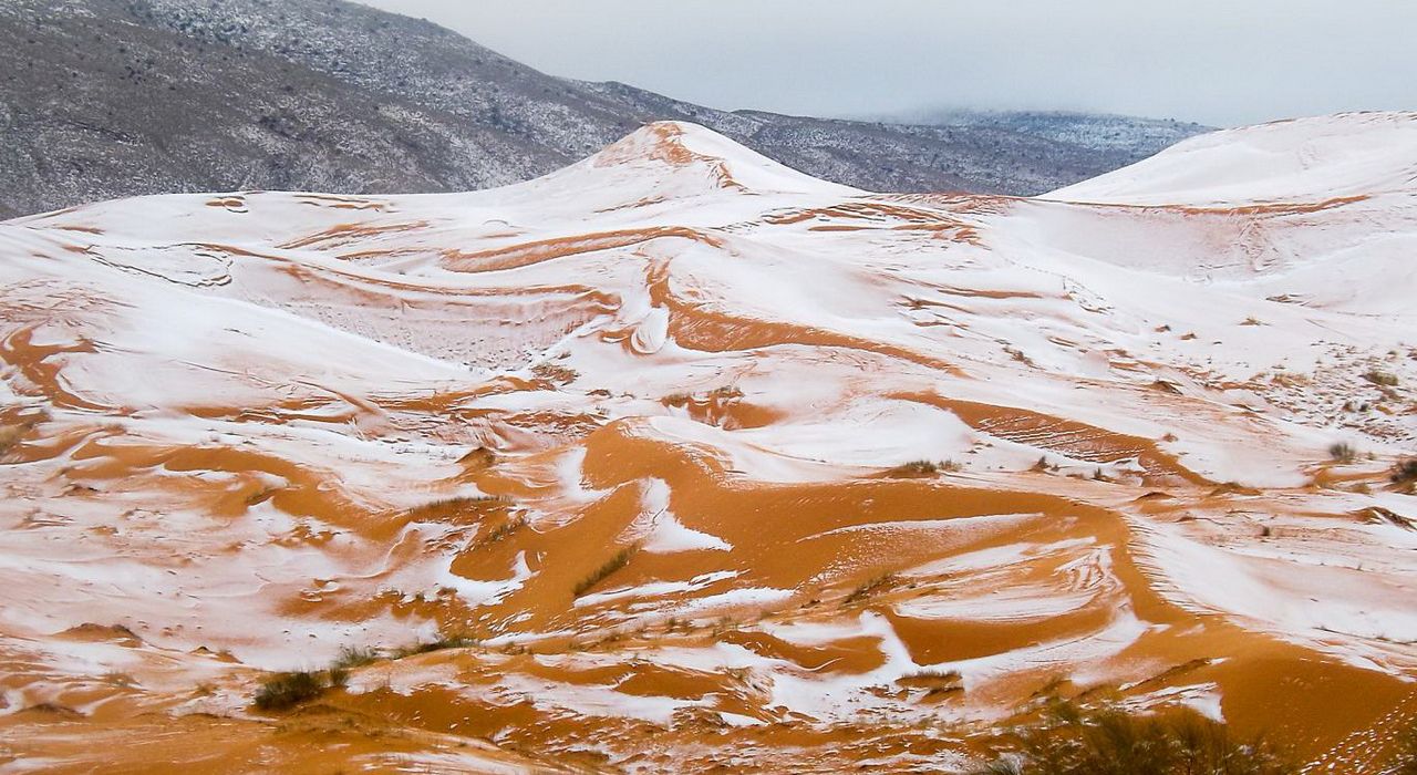 В Сахаре  впервые за 40 лет выпал снег