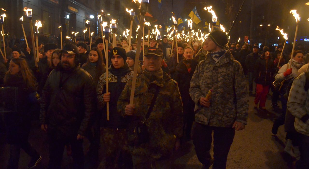 День Бандеры. Как прошло факельное шествие в Киеве