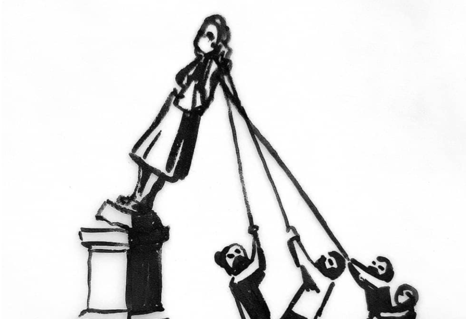 Искусство против расизма: Бэнкси посвятил новую работу сносу памятника меценату-работорговцу - фото - фото 1