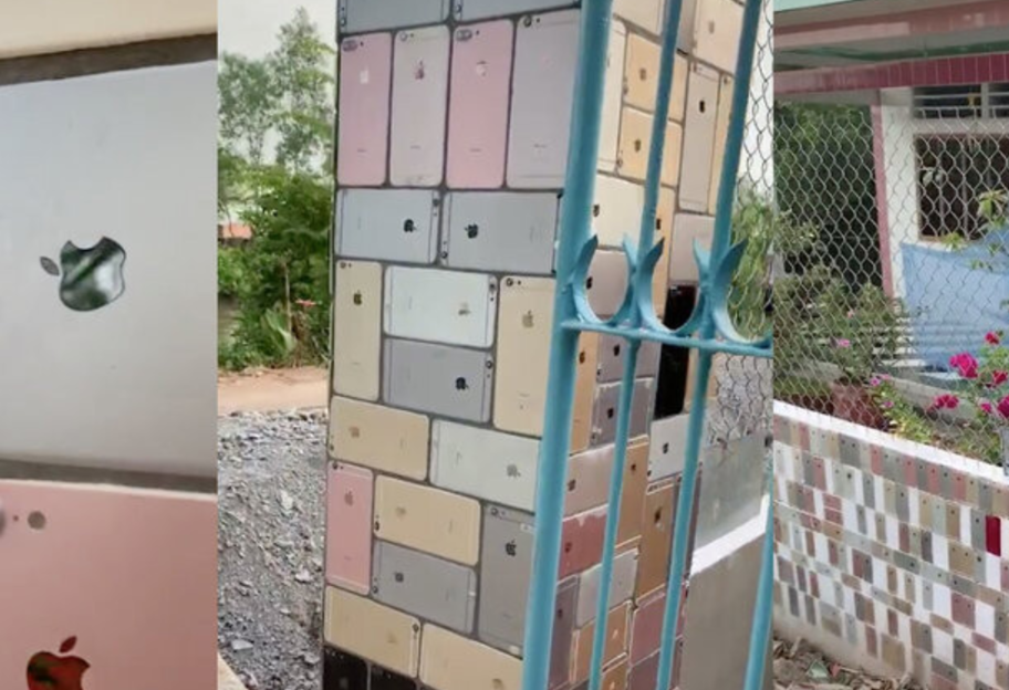 Житель Вьетнама построил забор для дома из iPhone - фото 1
