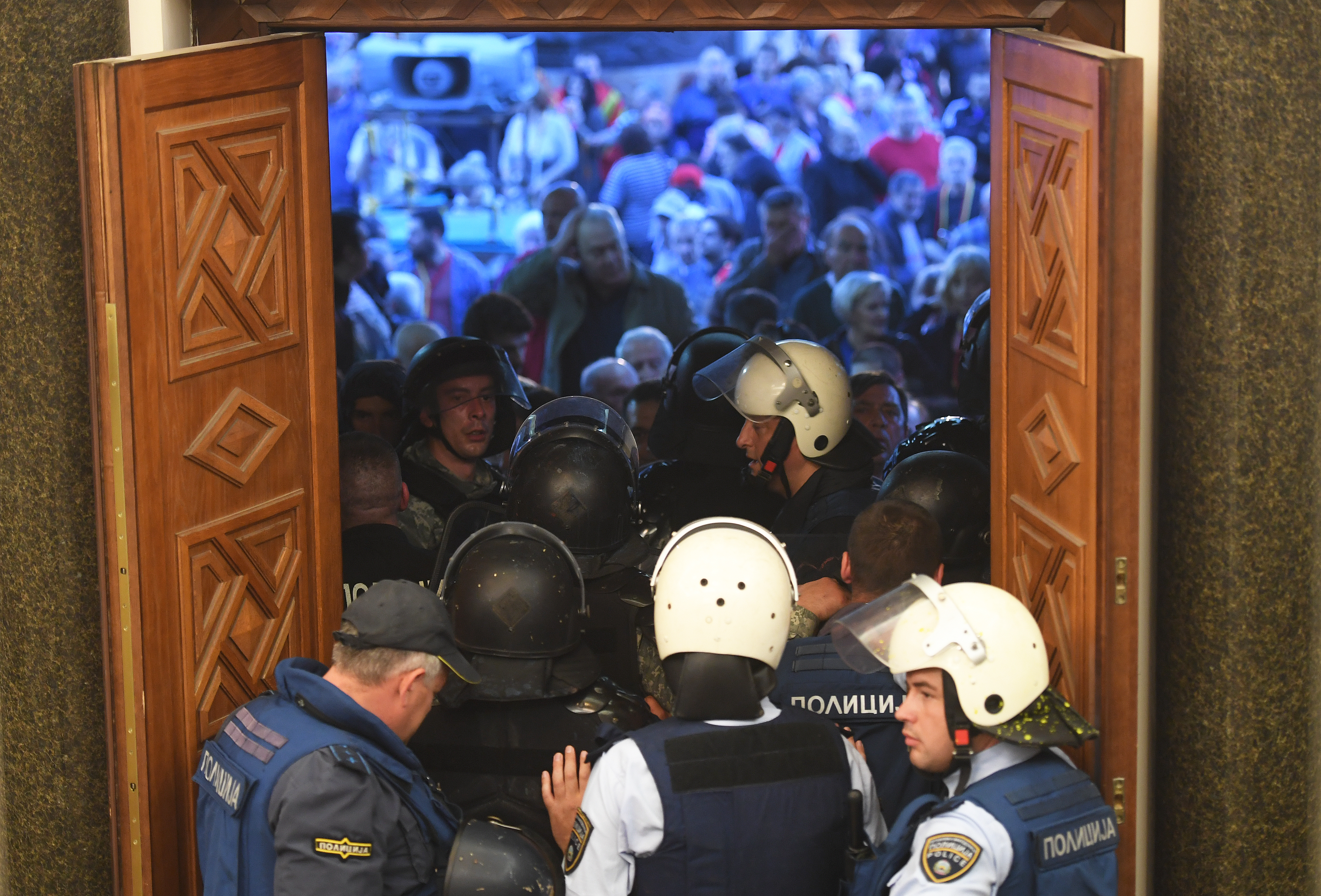 Протесты в Македонии. Фото: EPA