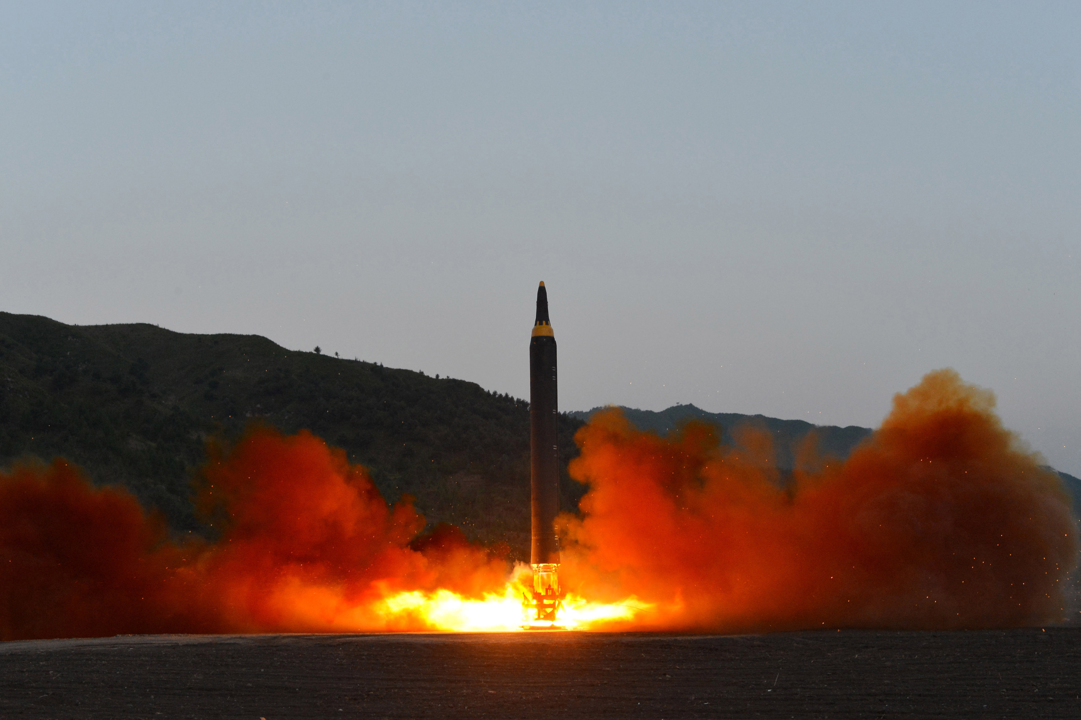 Запуск ракеты в Северной Корее. Фото: EPA