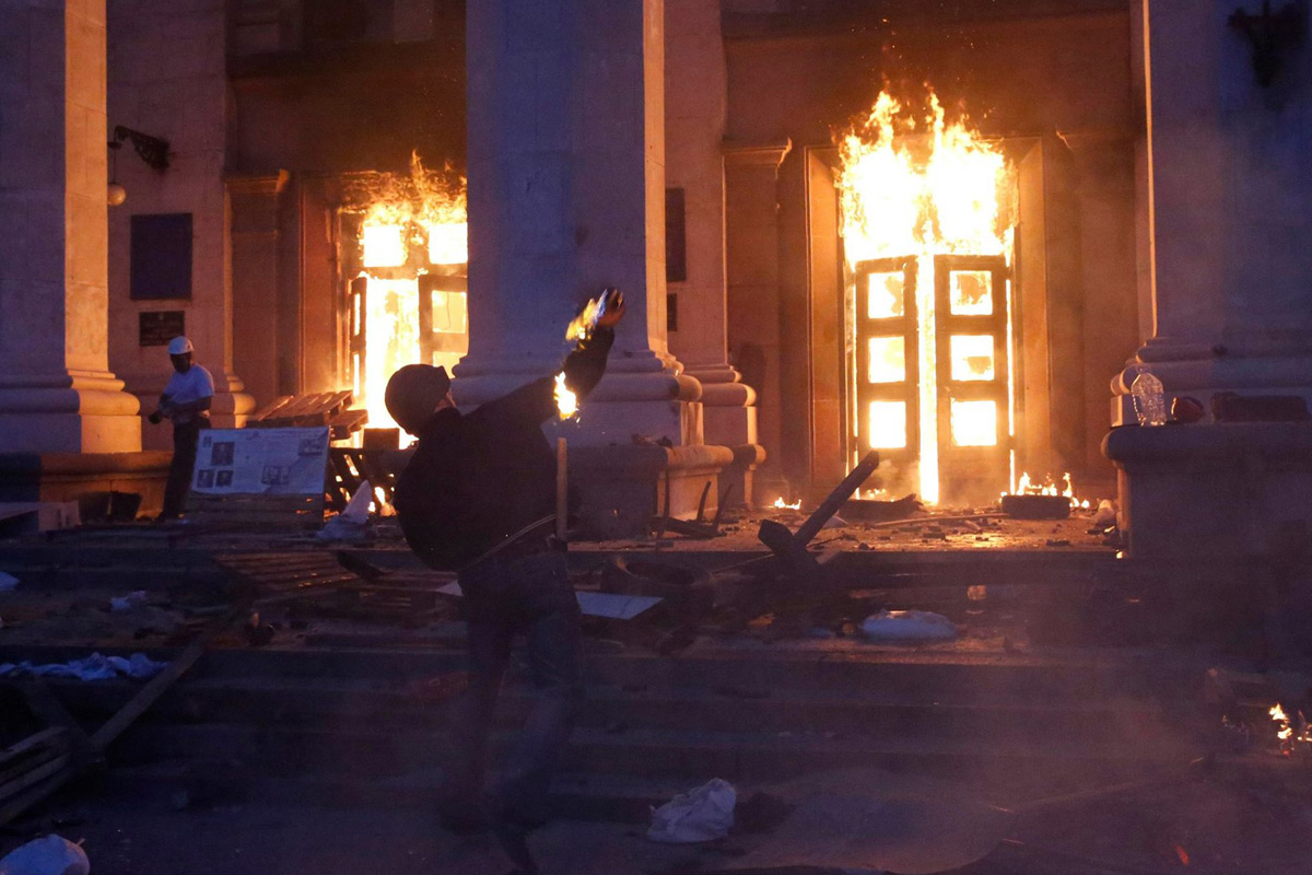 Пожар в одесском Доме профсоюзов 2 мая 2014 года / facebook.com/Vyacheslav.Abroskin