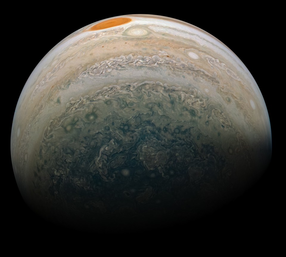 Бури на Юпитере образовались от слияния нескольких отдельных ураганов / NASA